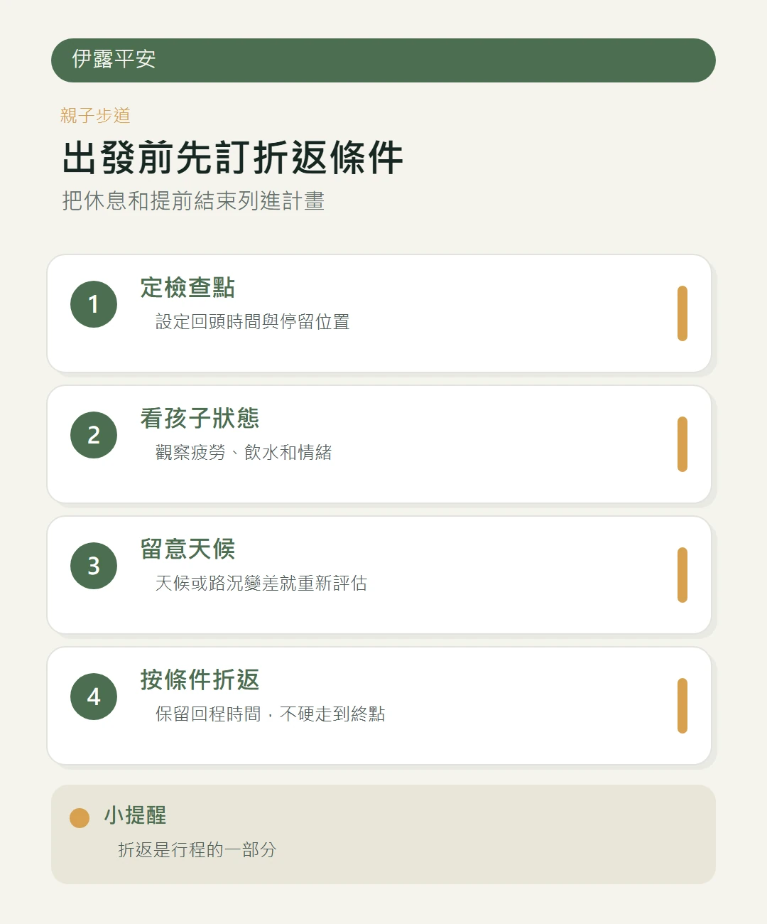 親子步道折返條件